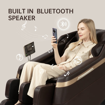 Fauteuil de massage chauffant pour tout le corps Ukuowu Favor-BS02 avec mode zéro gravité et lecteur de musique Bluetooth