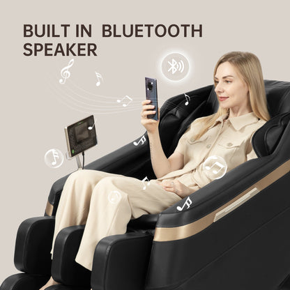 Fauteuil de massage chauffant pour tout le corps Ukuowu Favor-BS02 avec mode zéro gravité et lecteur de musique Bluetooth
