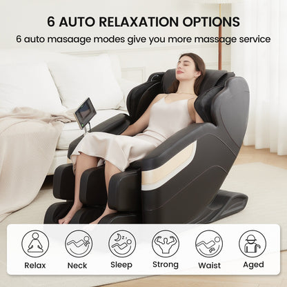 Fauteuil de massage chauffant pour tout le corps Ukuowu Favor-BS04 avec mode zéro gravité et lecteur de musique Bluetooth