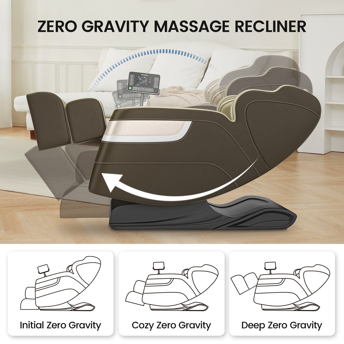 Fauteuil de massage chauffant pour tout le corps Ukuowu Favor-BS04 avec mode zéro gravité et lecteur de musique Bluetooth