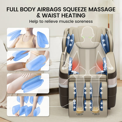 Fauteuil de massage chauffant pour tout le corps Ukuowu Favor-BS04 avec mode zéro gravité et lecteur de musique Bluetooth