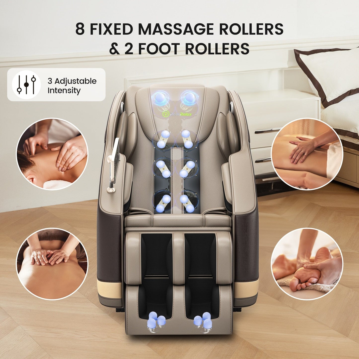 Fauteuil de massage chauffant pour tout le corps Ukuowu Favor-BS05 avec mode zéro gravité et lecteur de musique Bluetooth