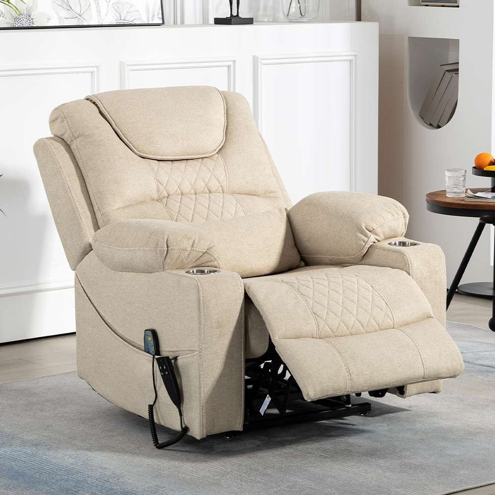 Fauteuil inclinable électrique surdimensionné à 180°, à double moteur et à commande indépendante, modèle phare amélioré