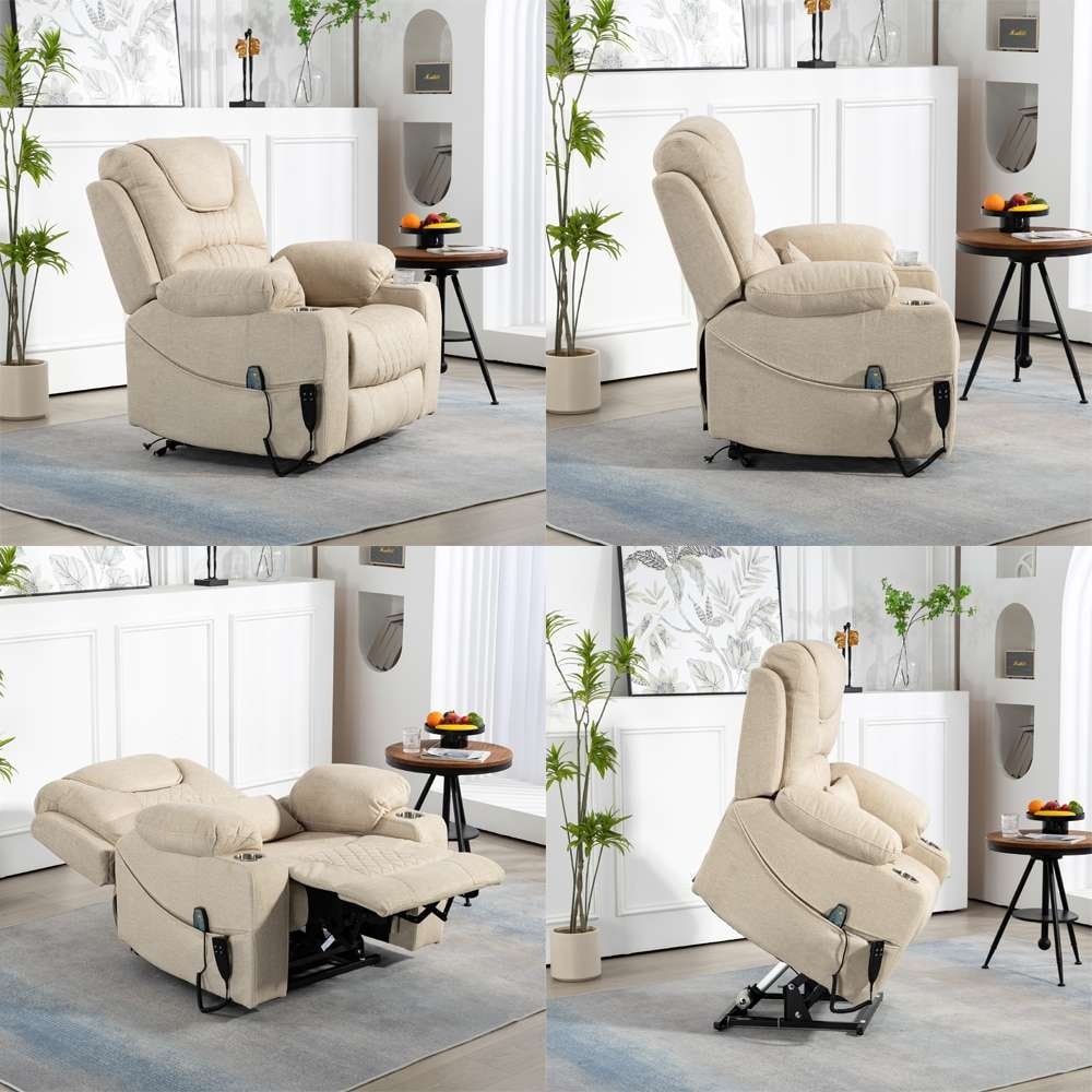Fauteuil inclinable électrique surdimensionné à 180°, à double moteur et à commande indépendante, modèle phare amélioré