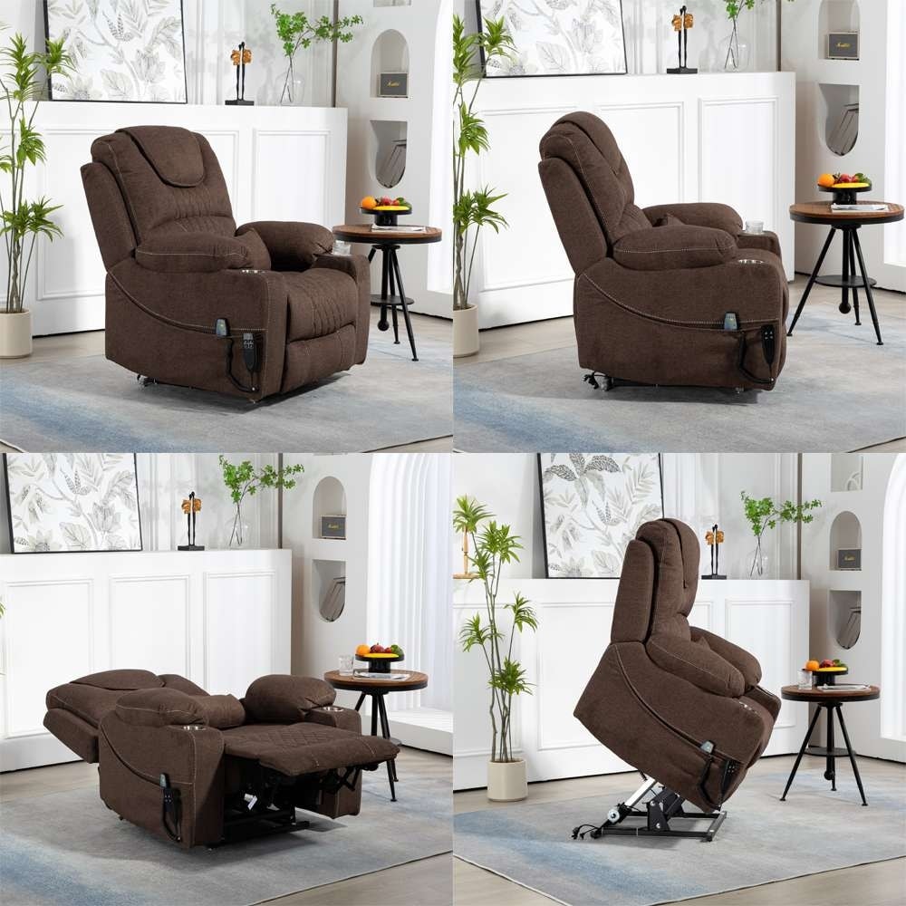 Fauteuil inclinable électrique surdimensionné à 180°, à double moteur et à commande indépendante, modèle phare amélioré