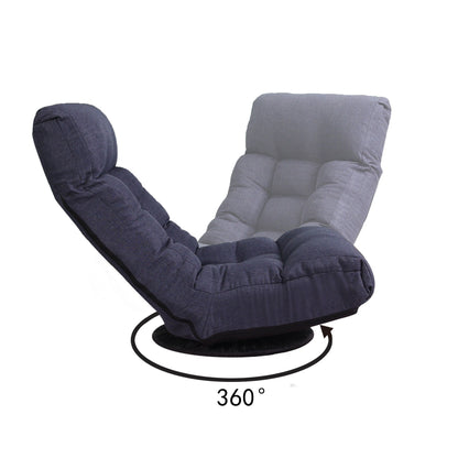 Ensemble de fauteuil inclinable rembourré sans accoudoirs avec pouf et appui-tête réglable