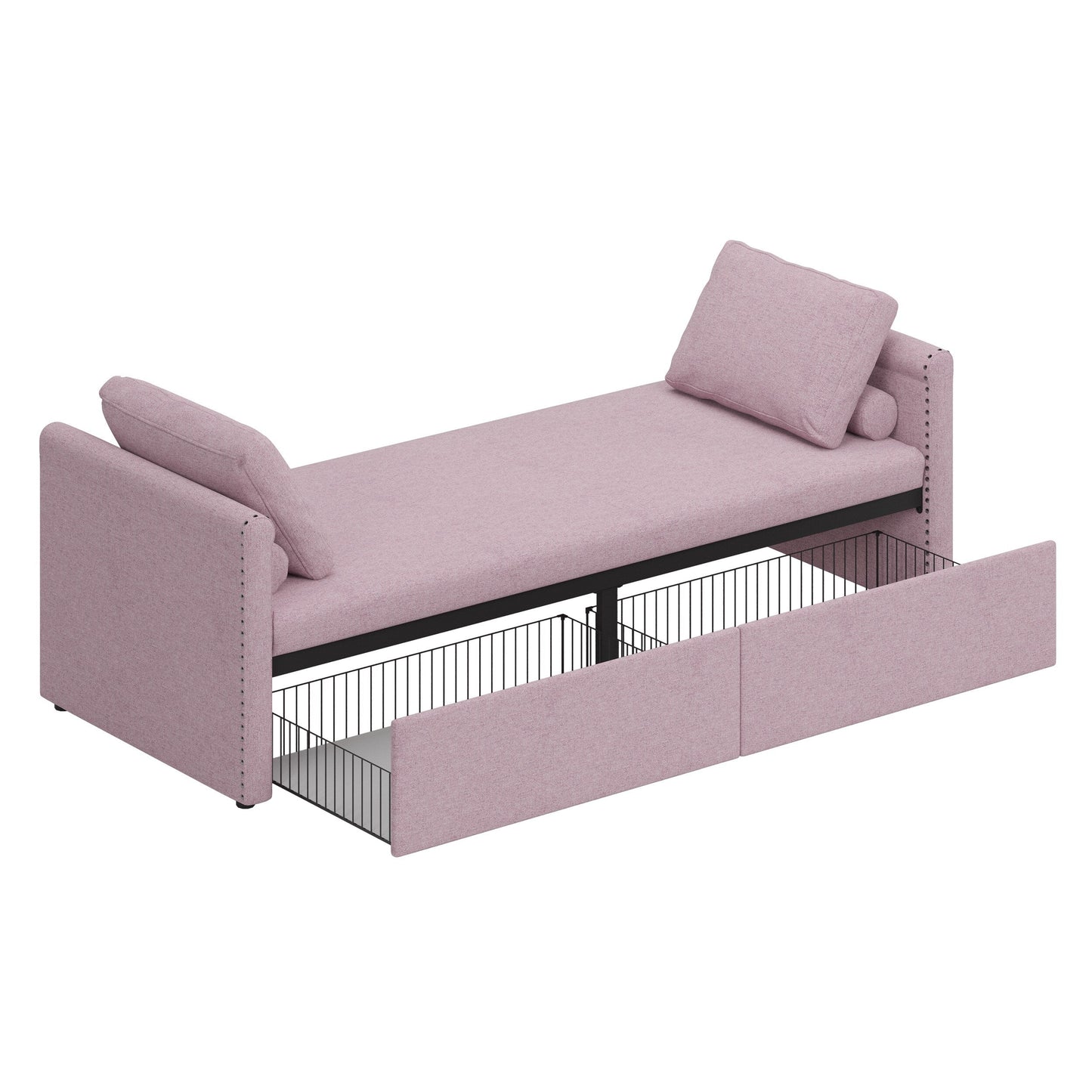 Chaise longue rembourrée avec 2 tiroirs par Harper&amp;Bright Designs