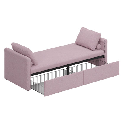 Chaise longue rembourrée avec 2 tiroirs par Harper&amp;Bright Designs