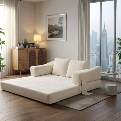 Canapé-lit convertible rembourré 70,87 $, fauteuil convertible, canapé de sol confortable pour salon, chambre, tissu chenille