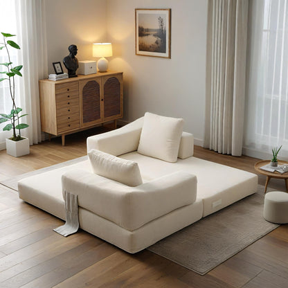 Canapé-lit convertible rembourré 70,87 $, fauteuil convertible, canapé de sol confortable pour salon, chambre, tissu chenille