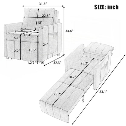 Canapé-lit convertible rembourré