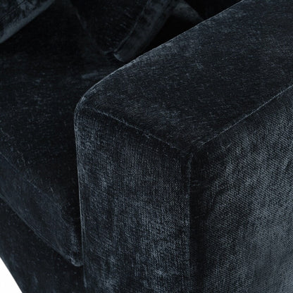 Canapés rembourrés Canapé incurvé en chenille jacquard, aucun assemblage requis