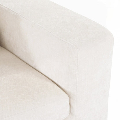 Canapés rembourrés Canapé incurvé en chenille jacquard, aucun assemblage requis