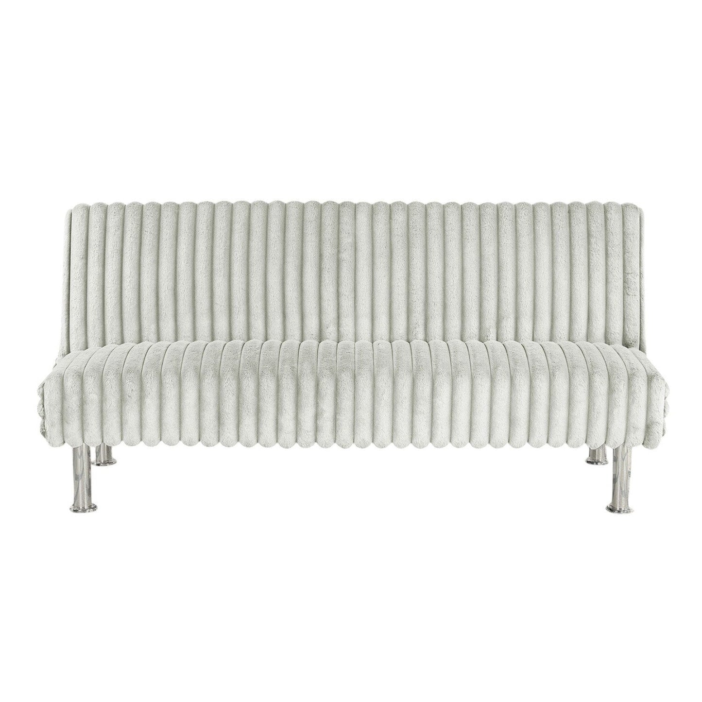 Canapé-lit futon rembourré avec pieds en métal