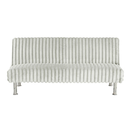 Canapé-lit futon rembourré avec pieds en métal