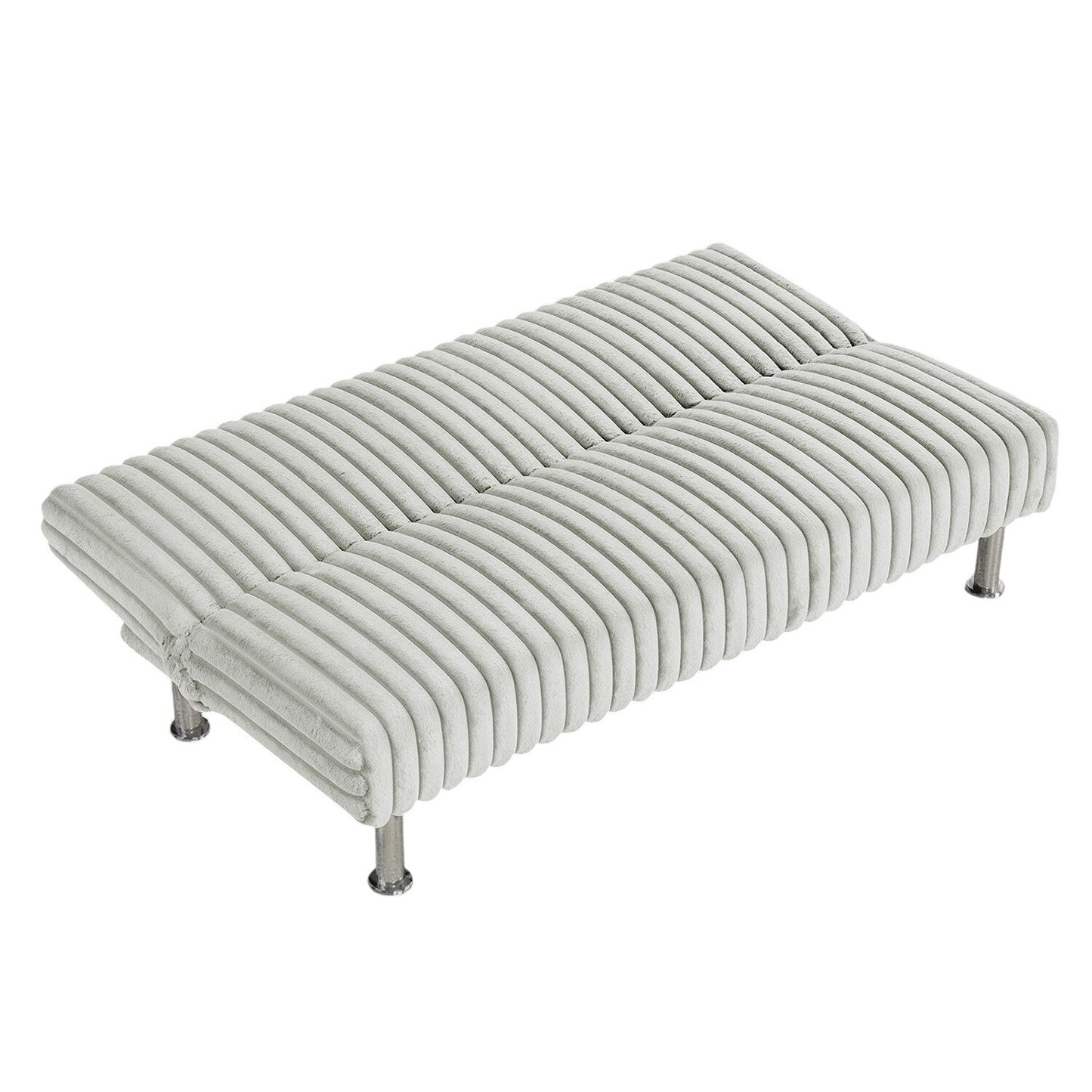 Canapé-lit futon rembourré avec pieds en métal