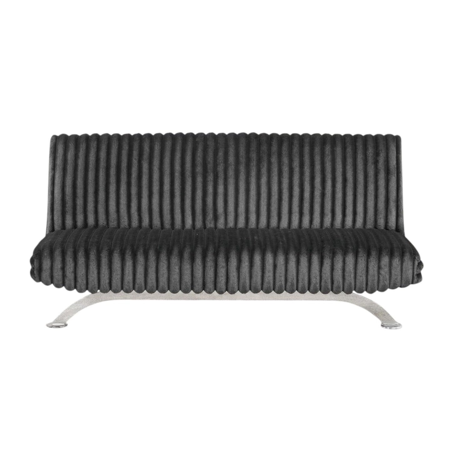 Canapé-lit futon rembourré avec dossier capitonné vertical