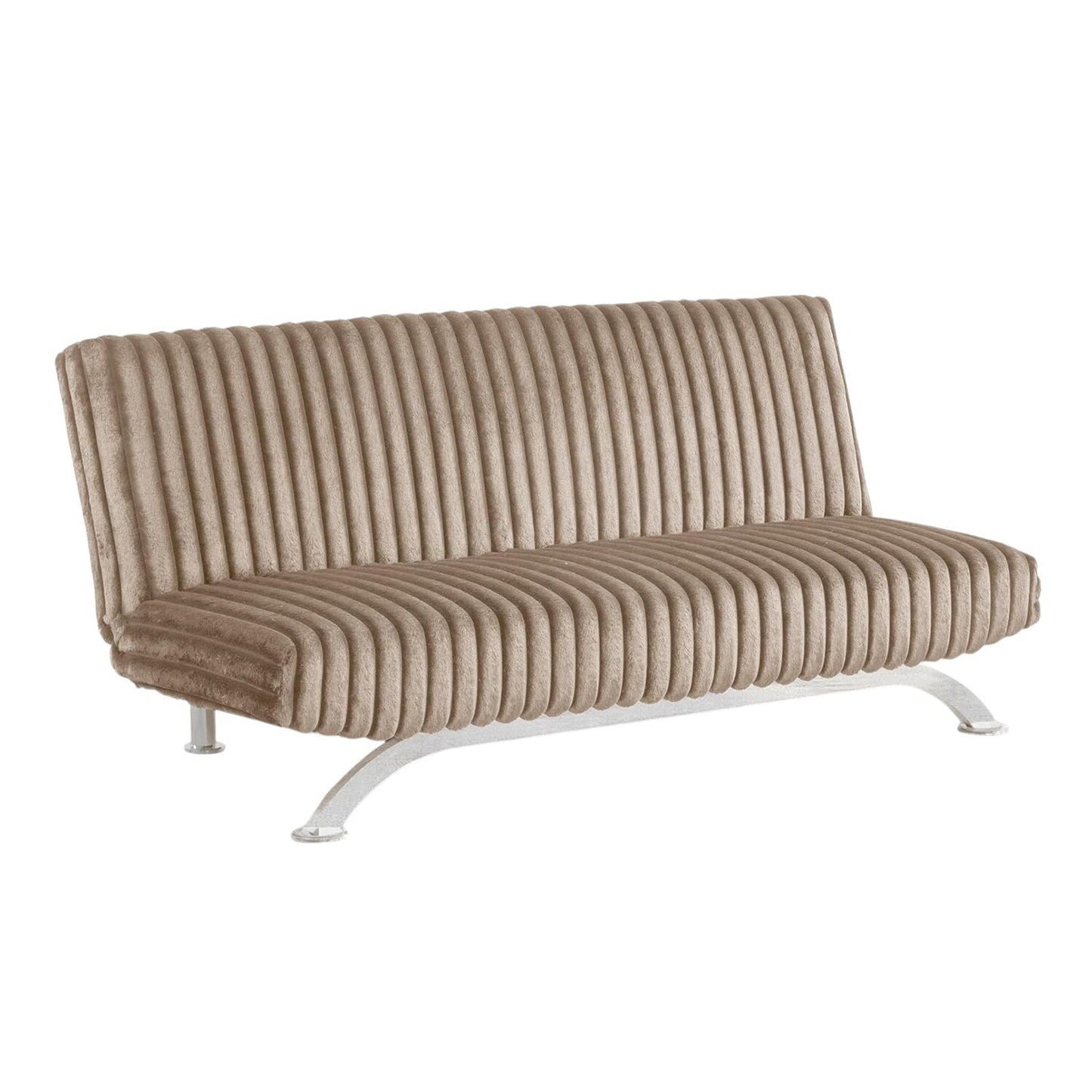 Canapé-lit futon rembourré avec dossier capitonné vertical