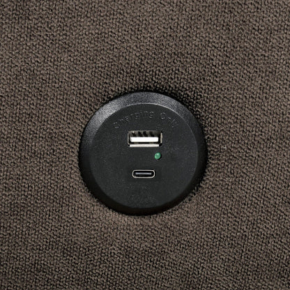 Canapé futon rembourré avec dossier cannelé