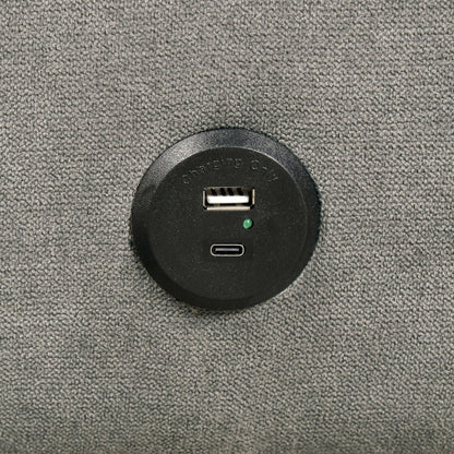 Canapé futon rembourré avec dossier cannelé