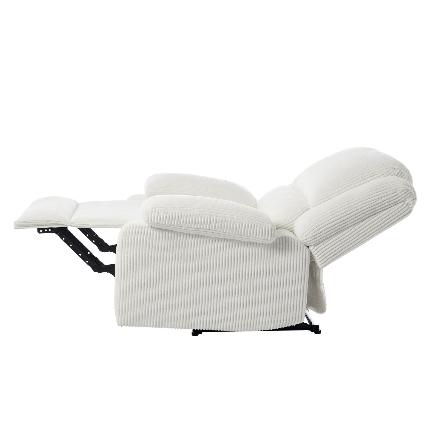 Fauteuil inclinable manuel rembourré en cuir végétalien