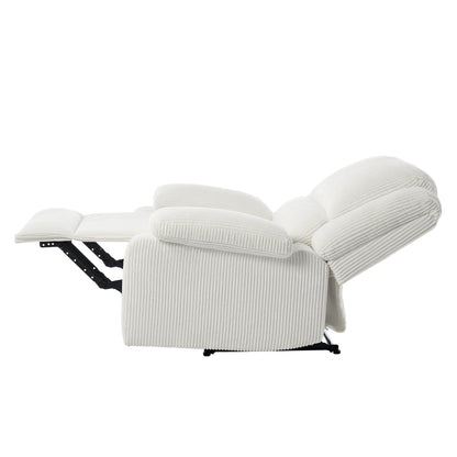 Fauteuil inclinable manuel rembourré en cuir végétalien