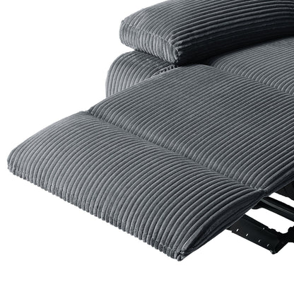 Fauteuil inclinable manuel rembourré en cuir végétalien