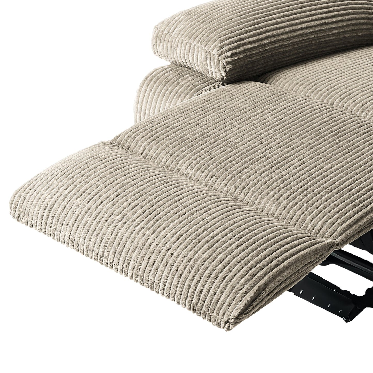 Fauteuil inclinable manuel rembourré en cuir végétalien