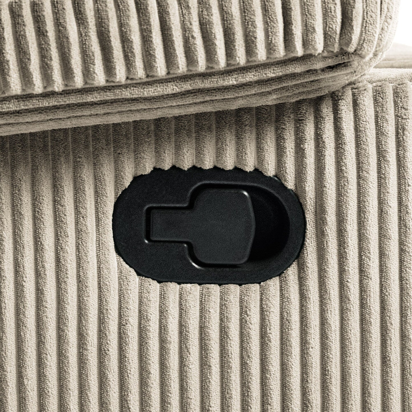 Fauteuil inclinable manuel rembourré en cuir végétalien