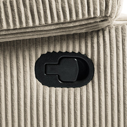 Fauteuil inclinable manuel rembourré en cuir végétalien