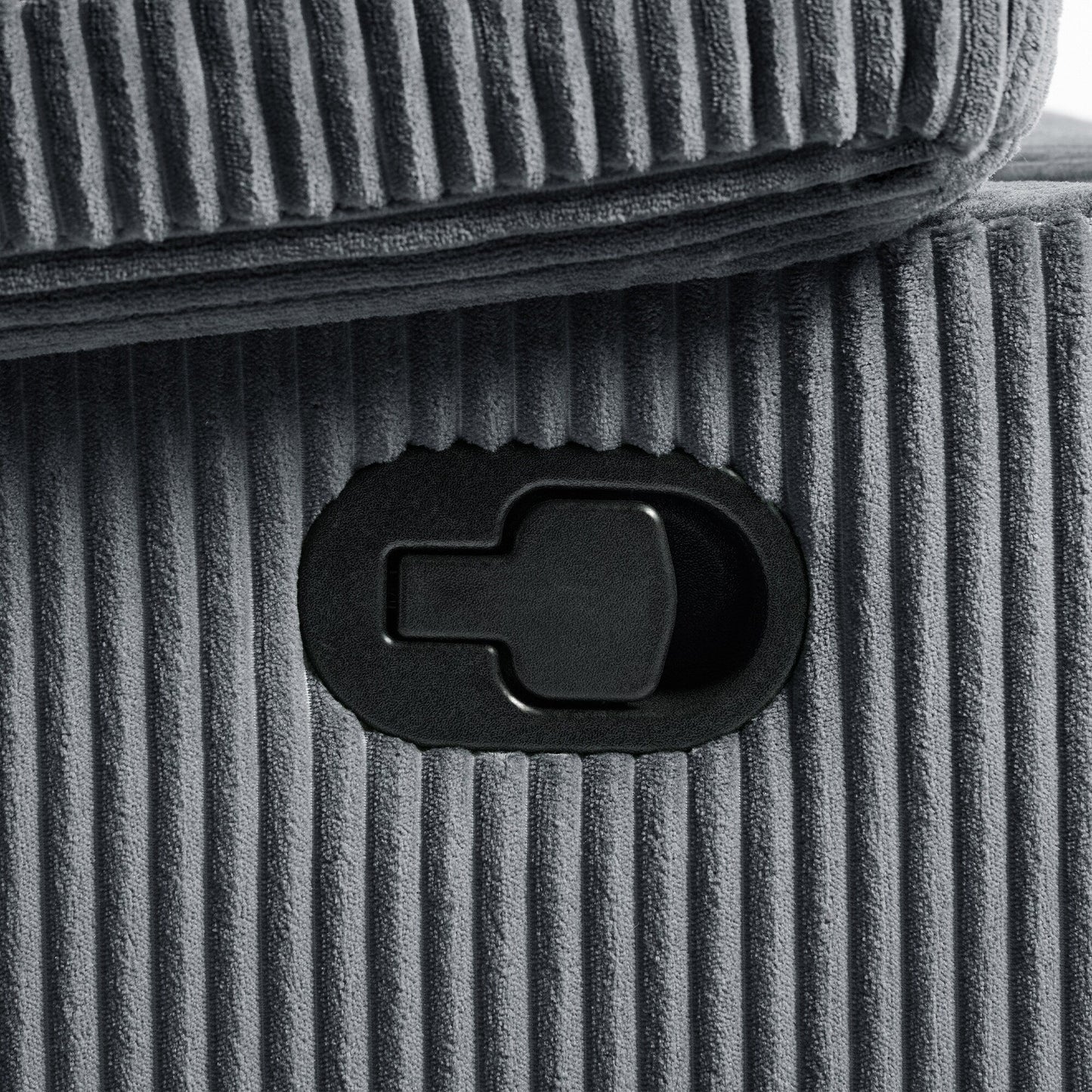 Fauteuil inclinable manuel rembourré en cuir végétalien