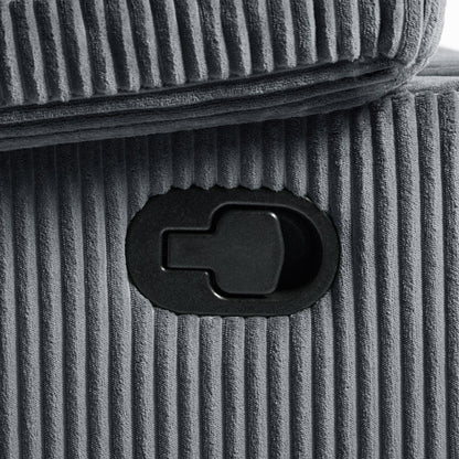 Fauteuil inclinable manuel rembourré en cuir végétalien