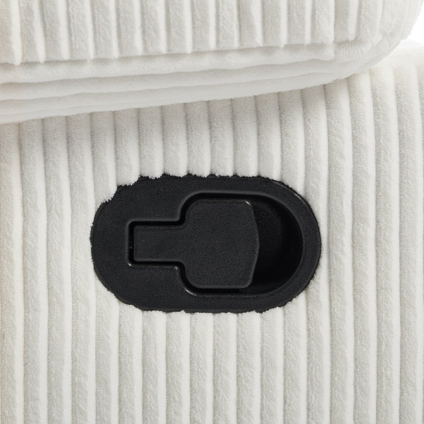 Fauteuil inclinable manuel rembourré en cuir végétalien