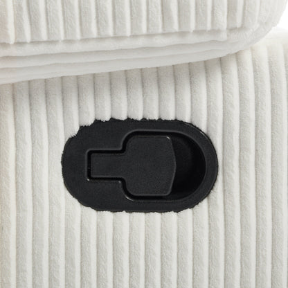 Fauteuil inclinable manuel rembourré en cuir végétalien