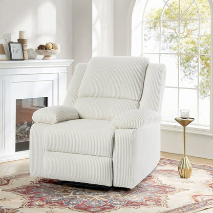 Fauteuil inclinable manuel rembourré en cuir végétalien