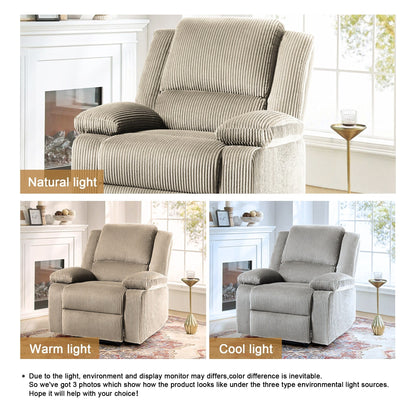 Fauteuil inclinable manuel rembourré en cuir végétalien