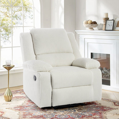 Fauteuil inclinable manuel rembourré en cuir végétalien