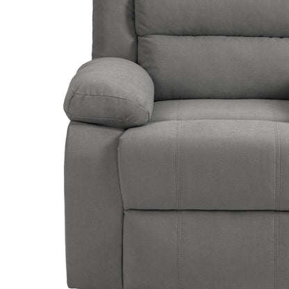 Fauteuil inclinable manuel rembourré en velours côtelé de coton avec accoudoirs larges