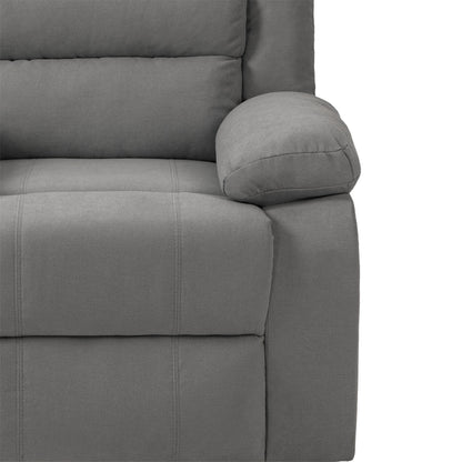 Fauteuil inclinable manuel rembourré en velours côtelé de coton avec accoudoirs larges