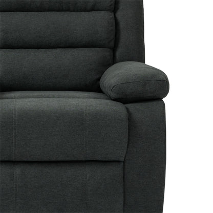 Fauteuil inclinable manuel rembourré en velours côtelé de coton avec accoudoirs larges