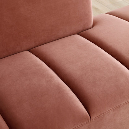 Banc causeuse rembourré avec pieds dorés