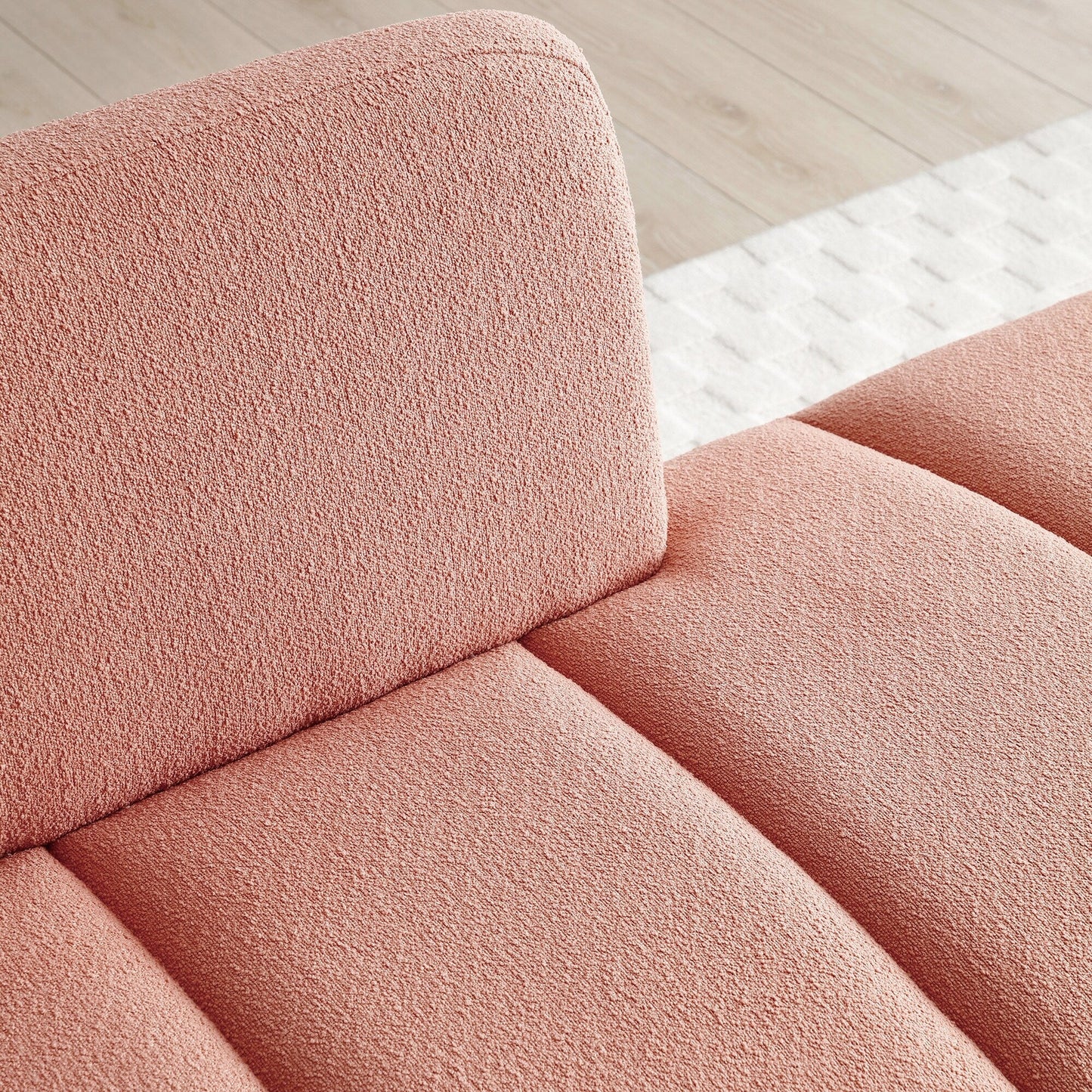 Banc causeuse rembourré avec pieds dorés