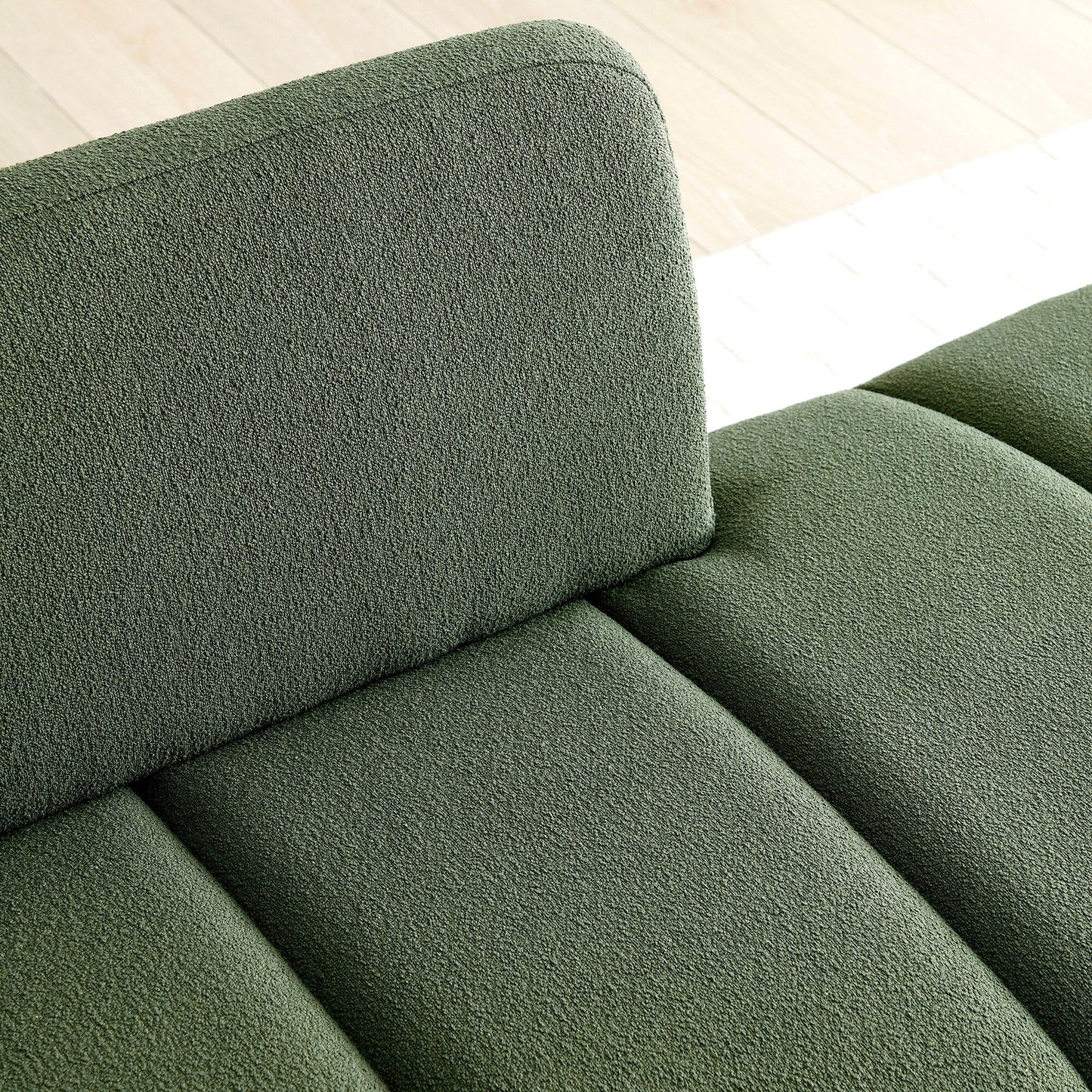 Banc causeuse rembourré avec pieds dorés