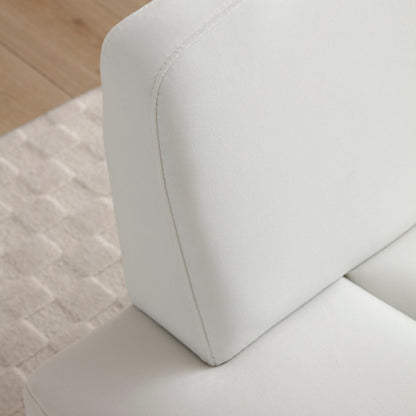 Banc causeuse rembourré avec pieds dorés