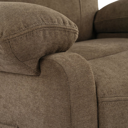 Fauteuil inclinable manuel rembourré avec massage, chauffage lombaire, accoudoirs coussinés et poches latérales