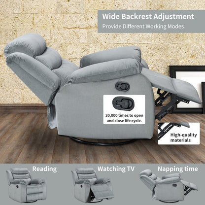 Fauteuil inclinable pivotant à bascule Siège de cinéma maison Chaises de salon