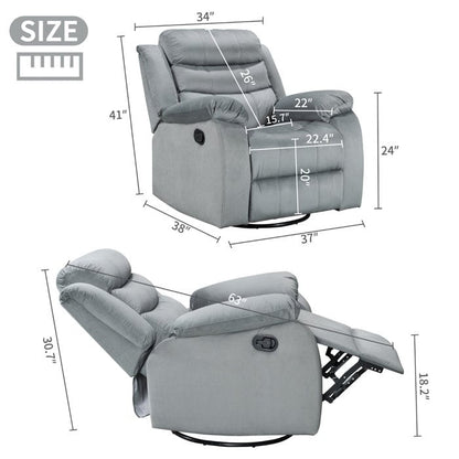 Fauteuil inclinable pivotant à bascule Siège de cinéma maison Chaises de salon