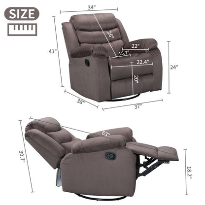 Fauteuil inclinable pivotant à bascule Siège de cinéma maison Chaises de salon