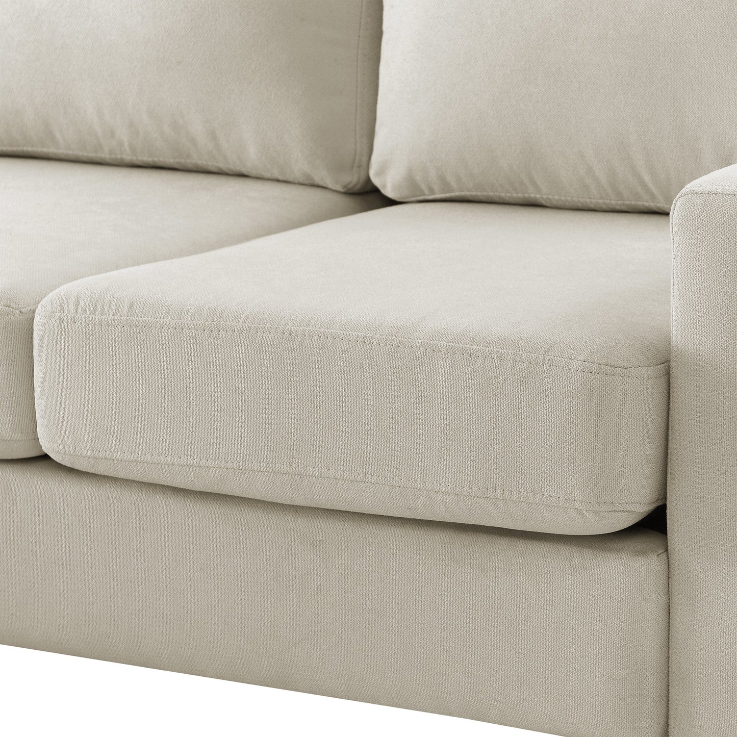 Canapé sectionnel rembourré avec pouf