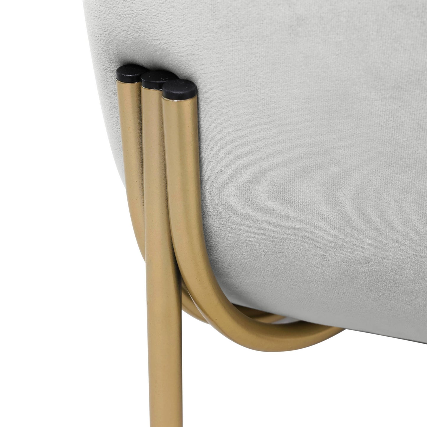 Canapé 1 place capitonné en velours LeisureMod Zuno - Fauteuil d'appoint confortable pour la maison, le bureau, le salon et la chambre